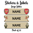 Ajooba - Football- Light GlodPersonalized Labels -Value pack of 108 labels
