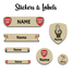 Ajooba - Football- Light GlodPersonalized Labels -Value pack of 108 labels