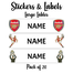 Ajooba - Football- White Personalized Labels -Value pack of 108 labels
