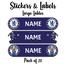 Ajooba - Football- Nevy BluePersonalized Labels -Value pack of 108 labels