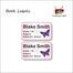 Blue Butterfly-Pack of 40 Book Labels