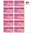 Pink Smiley-Pack of 40 Book Labels