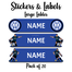 Ajooba - Football- Blue02 Personalized Labels -Value pack of 108 labels
