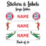 Ajooba - Football- White03 Personalized Labels -Value pack of 108 labels