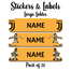 Ajooba - Football- Orange01 Personalized Labels -Value pack of 108 labels