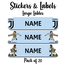Ajooba - Football- Blue01 Personalized Labels -Value pack of 108 labels
