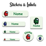 Ajooba - Game of survival  -Green Personalized Labels -Value pack of 108 labels
