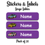 Ajooba - Cars Purple Personalized Labels -Value pack of 108 labels