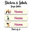 Ajooba - Cricket09 Light Yellow01 Personalized Labels -Value pack of 108 labels