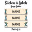 Ajooba - Cricket Light Orange02 Personalized Labels -Value pack of 108 labels