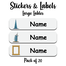 Ajooba - Dubai Light Gray Personalized Labels -Value pack of 108 labels