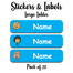 Ajooba - Emoji Movie Blue Personalized Labels -Value pack of 108 labels