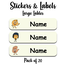 Ajooba - Emoji Movie Light Yellow Personalized Labels -Value pack of 108 labels