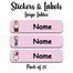 Ajooba - Funny Family Pink Personalized Labels -Value pack of 108 labels