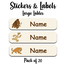 Ajooba - Ice Age Brown Personalized Labels -Value pack of 108 labels