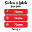 Ajooba - Smilling Doll04 Purple Personalized Labels -Value pack of 108 labels