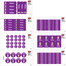 Ajooba - Smilling Doll04 Purple Personalized Labels -Value pack of 108 labels