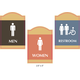 Waterproof Sticker Toilet Signs Labels- Fancy Gender Sticker (3 in 1)  - 002