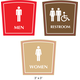 Waterproof Sticker Toilet Signs Labels- Fancy Gender Sticker (3 in 1)  - 004