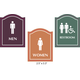 Waterproof Sticker Toilet Signs Labels- Fancy Gender Sticker (3 in 1)  - 005