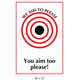Waterproof Sticker Toilet Signs Labels- Reminder -    You Aim Too Please