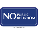 Waterproof Sticker Toilet Signs Labels- No Public Restroom 004 - Medium Rectangle