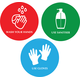 Waterproof Labels- Covid 19 Safety Handwash Sticker - CHS 006