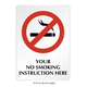 Waterproof Sticker No Smoking Signs Labels- NSS 013