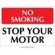 Waterproof Sticker No Smoking Signs Labels- NSS 021