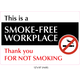 Waterproof Sticker No Smoking Signs Labels- NSS 043