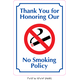Waterproof Sticker No Smoking Signs Labels- NSS 049