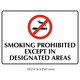 Waterproof Sticker No Smoking Signs Labels- NSS 089
