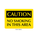 Waterproof Sticker No Smoking Signs Labels- NSS 095