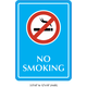 Waterproof Sticker No Smoking Signs Labels- NSS 097