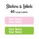 Large Labels 40pc Large Labels - perfect for books and bags