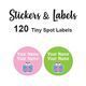 Tiny Spot Labels 120 pc - Belle