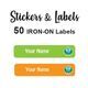 Iron-On Labels 50 pc - Billy