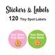 Tiny Spot Labels 120 pc - Camel Girl