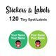 Tiny Spot Labels 120 pc - Mark
