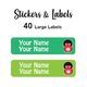 Large Labels 40pc Mark - perfect for books and bags