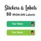 Iron-On Labels 50 pc - Mark
