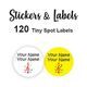 Tiny Spot Labels 120 pc - Music