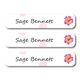 Wild Orchid Flower-Pack of 30 Large waterproof labels