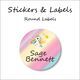 Rainbow-Pack of 50 Round Waterproof Labels