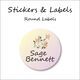 Dessert Rose-Pack of 50 Round Waterproof Labels