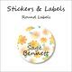 Autumn Flowers-Pack of 50 Round Waterproof Labels