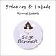 Rose Princess-Pack of 50 Round Waterproof Labels