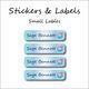 Sundae Flower-Pack of 30 Small Waterproof Labels