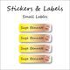 Cute Teddy Bear-Pack of 30 Small Waterproof Labels