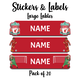Ajooba - Football- Maroon Personalized Labels -Value pack of 108 labels
